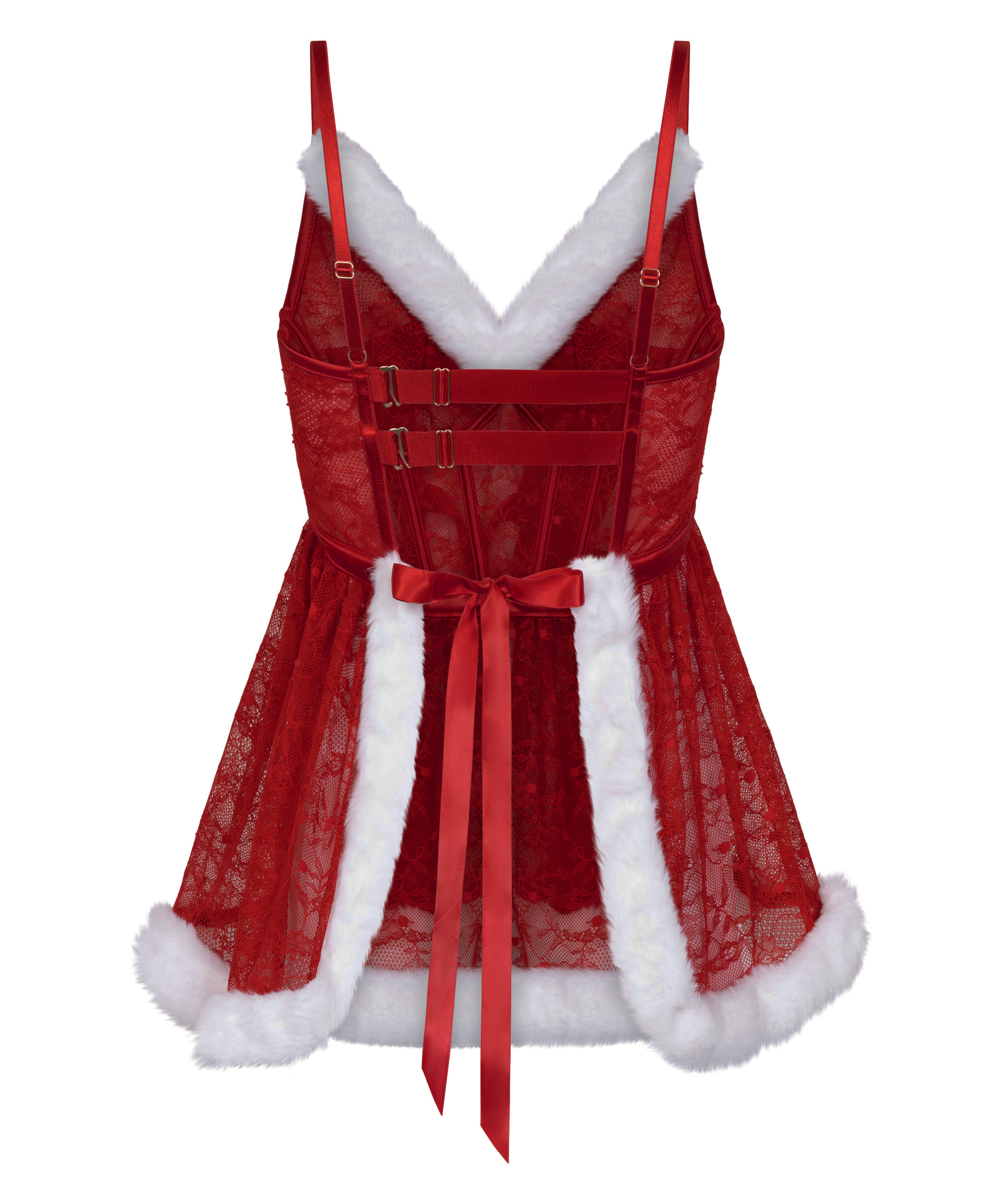 Sexy Santa Wired Slip Dress, Red, main