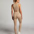 HKMX High waisted seamless sport legging, Beige