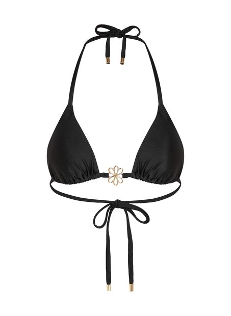 Yucatan Triangle Bikini Top, Black