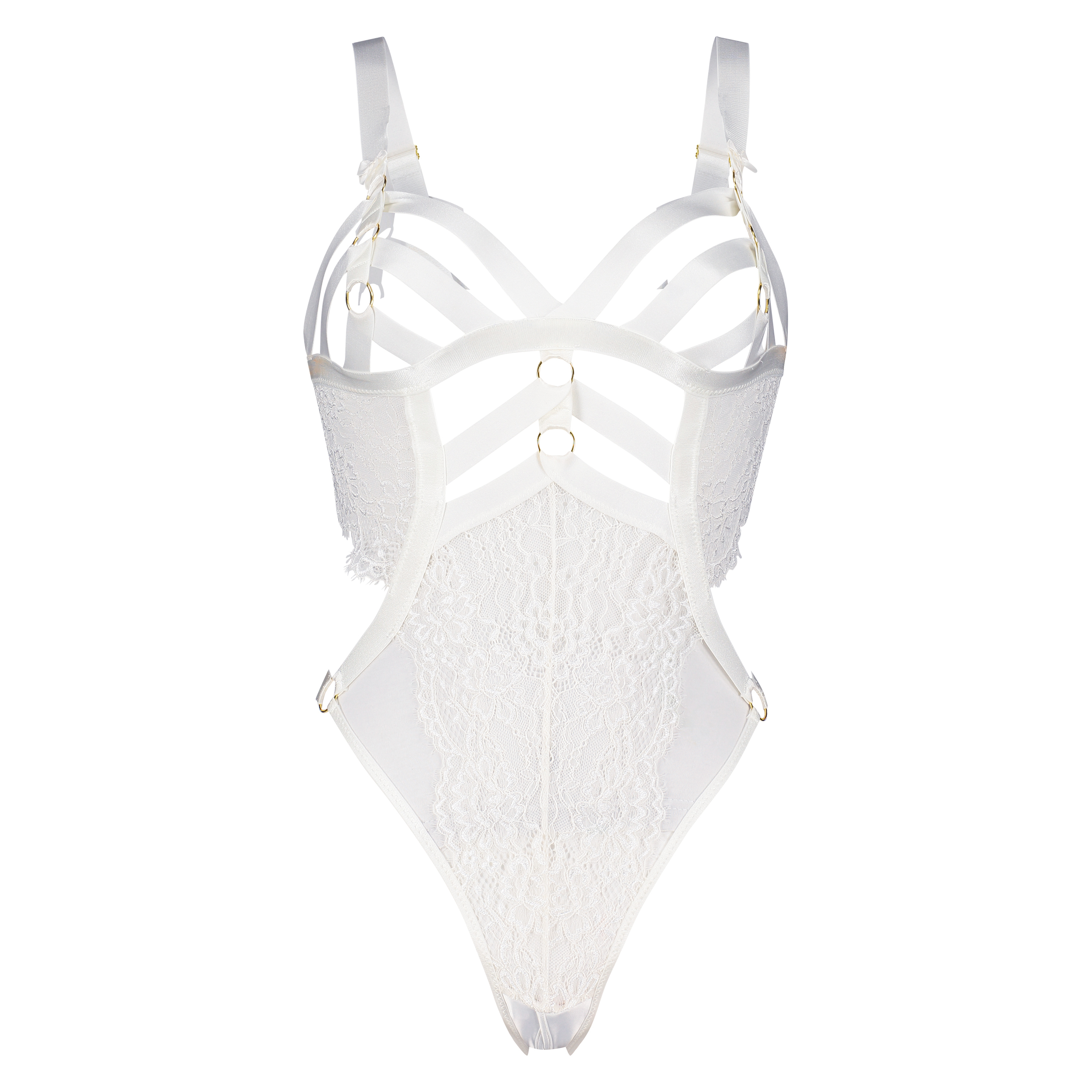Private Ginger Open Crotch Body, White, main