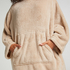 Snuggle Fleece Lounge Dress, Beige