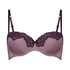 Lace & Shine Padded Underwired Bra, Purple