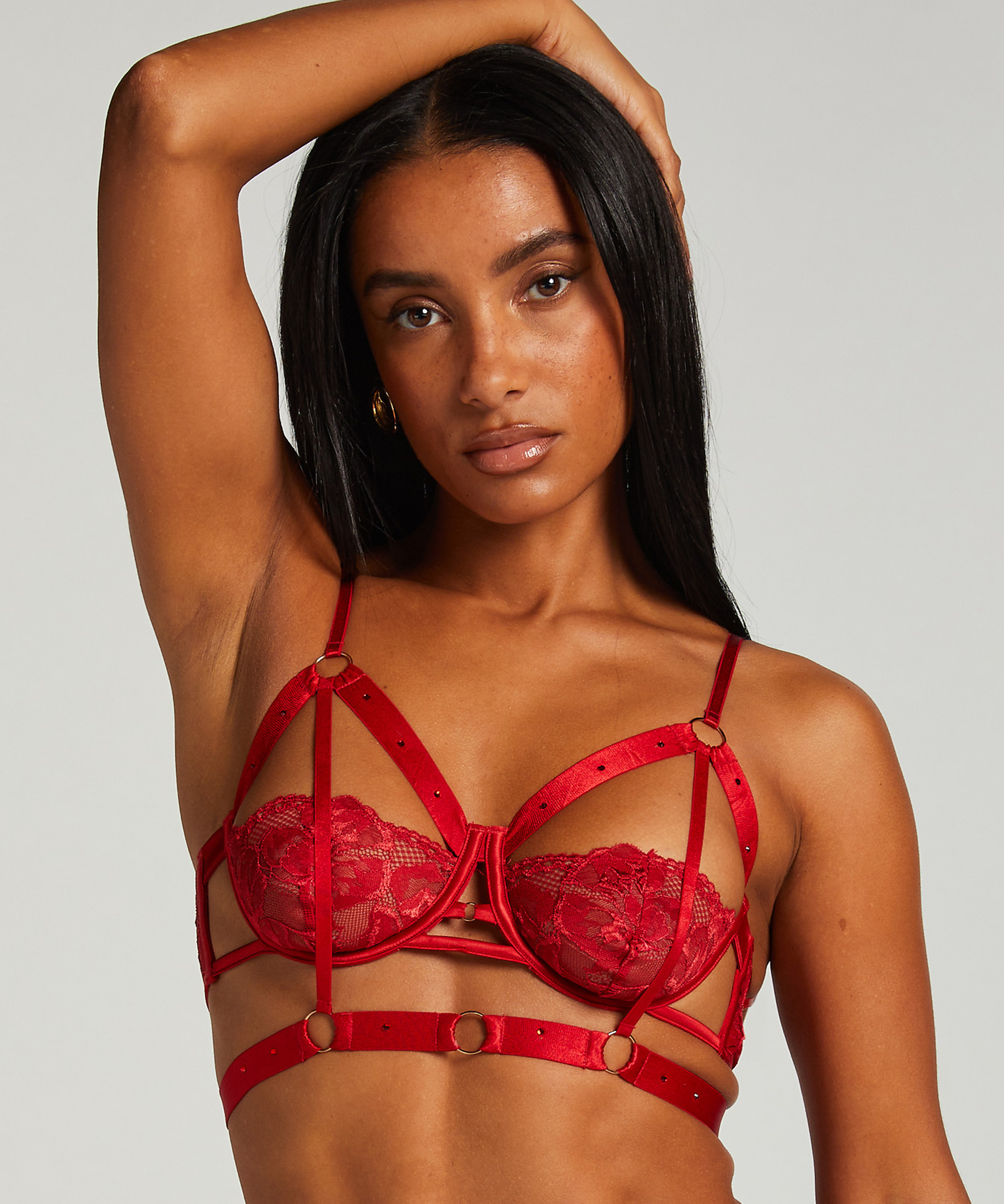 Jacky Non-Padded Underwired Bra, Red, main