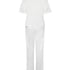 Pyjama Set Cotton Print, White