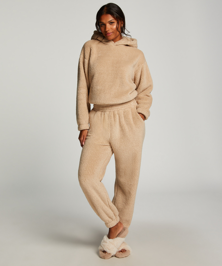 Snuggle Fleece Joggers, Beige