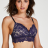 Shiloh Padded Non-wired Longline Bra, Blue