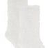 1 pair of knitted socks, White