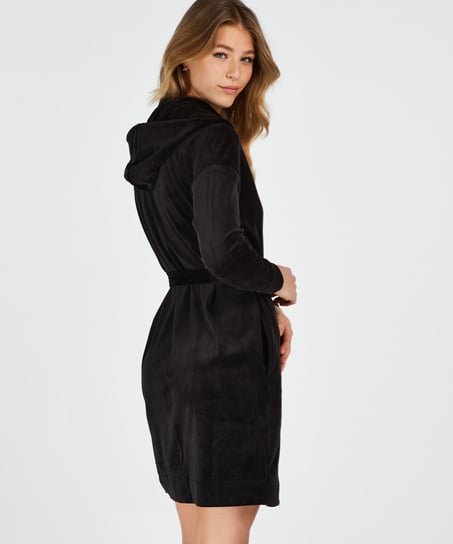 Velours Bathrobe, Black