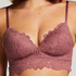 Shiloh Padded Non-wired Longline Bra, Purple