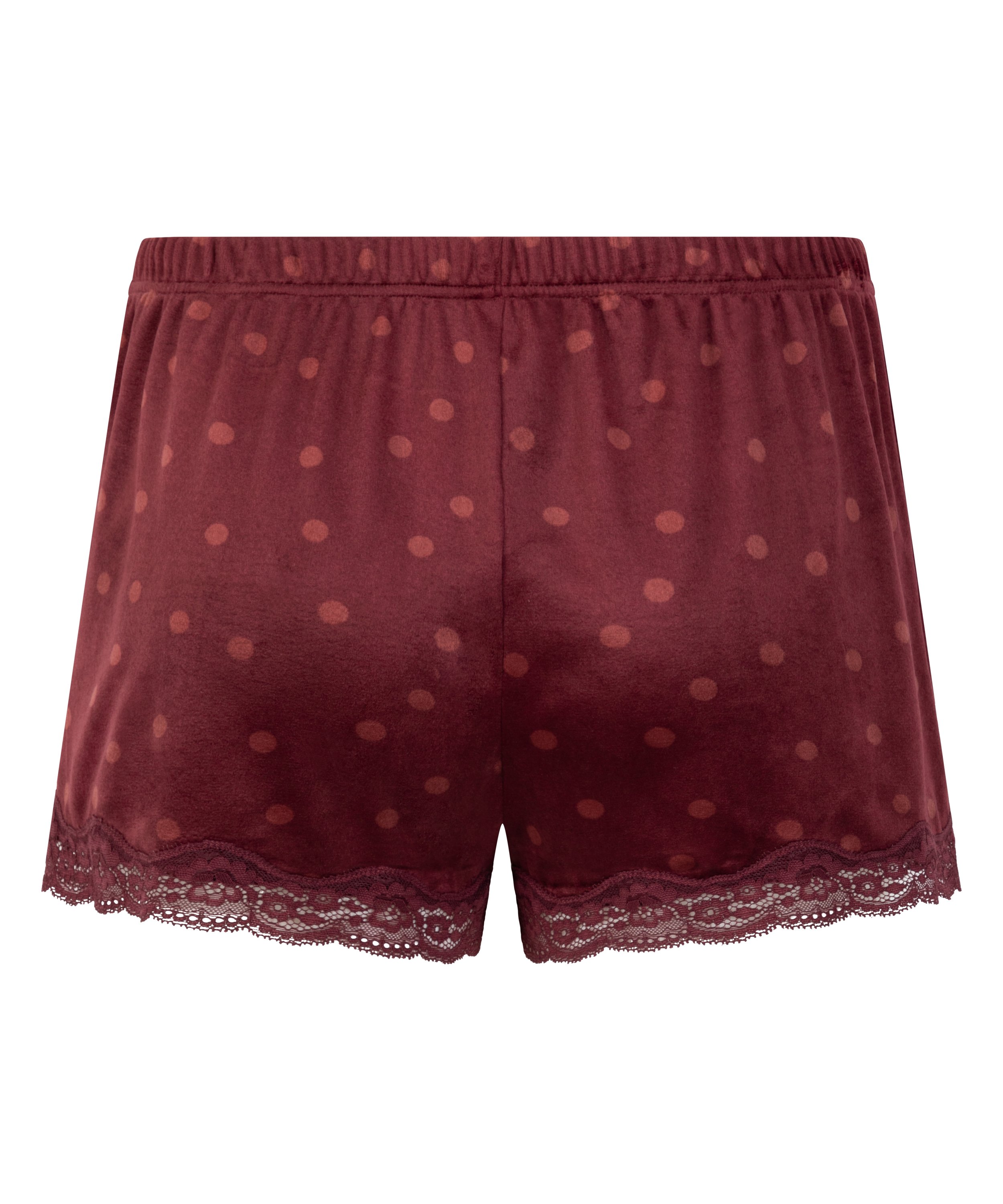 Velvet lace shorts, Purple, main