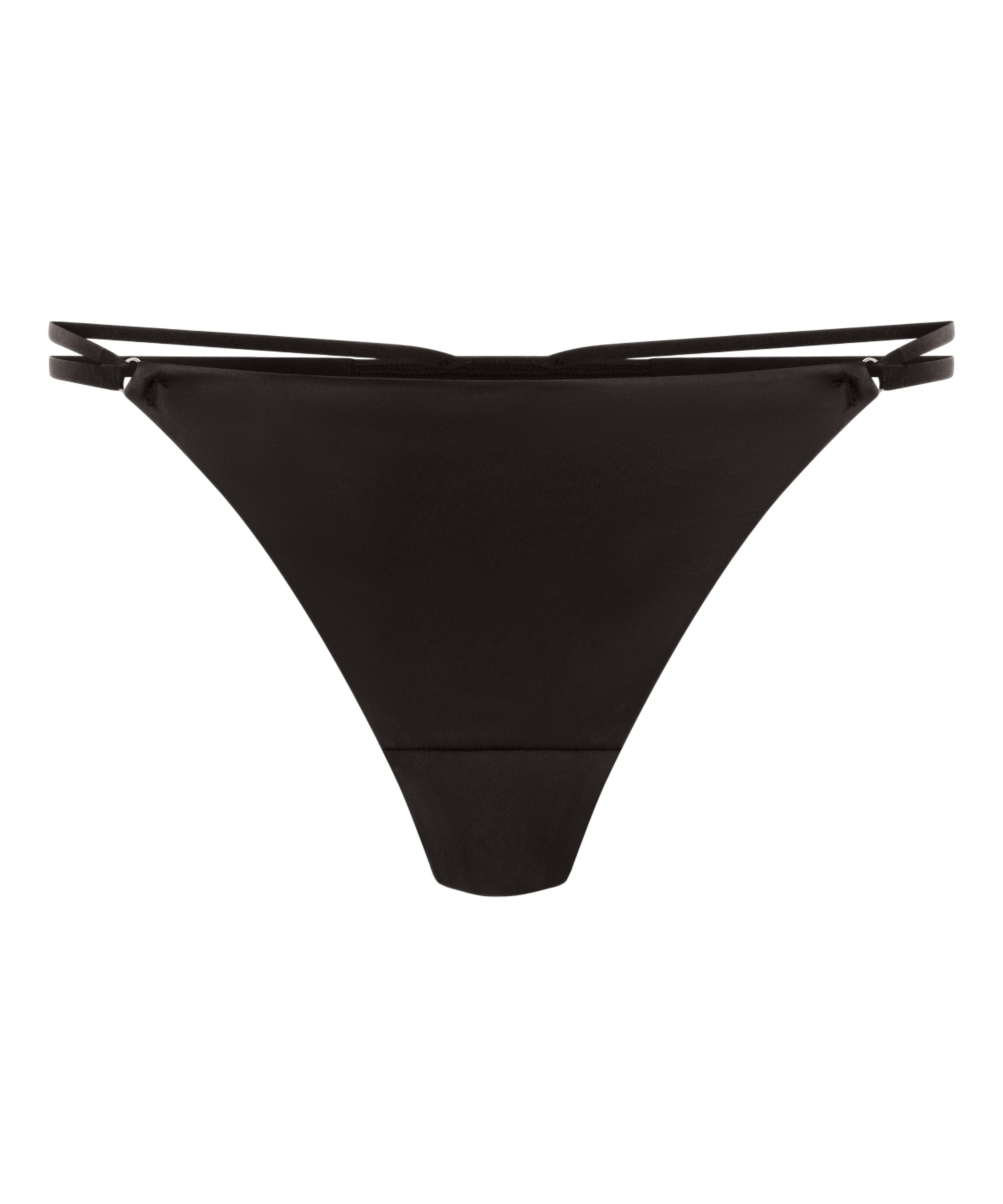 Hilton Highleg Thong, Black, main