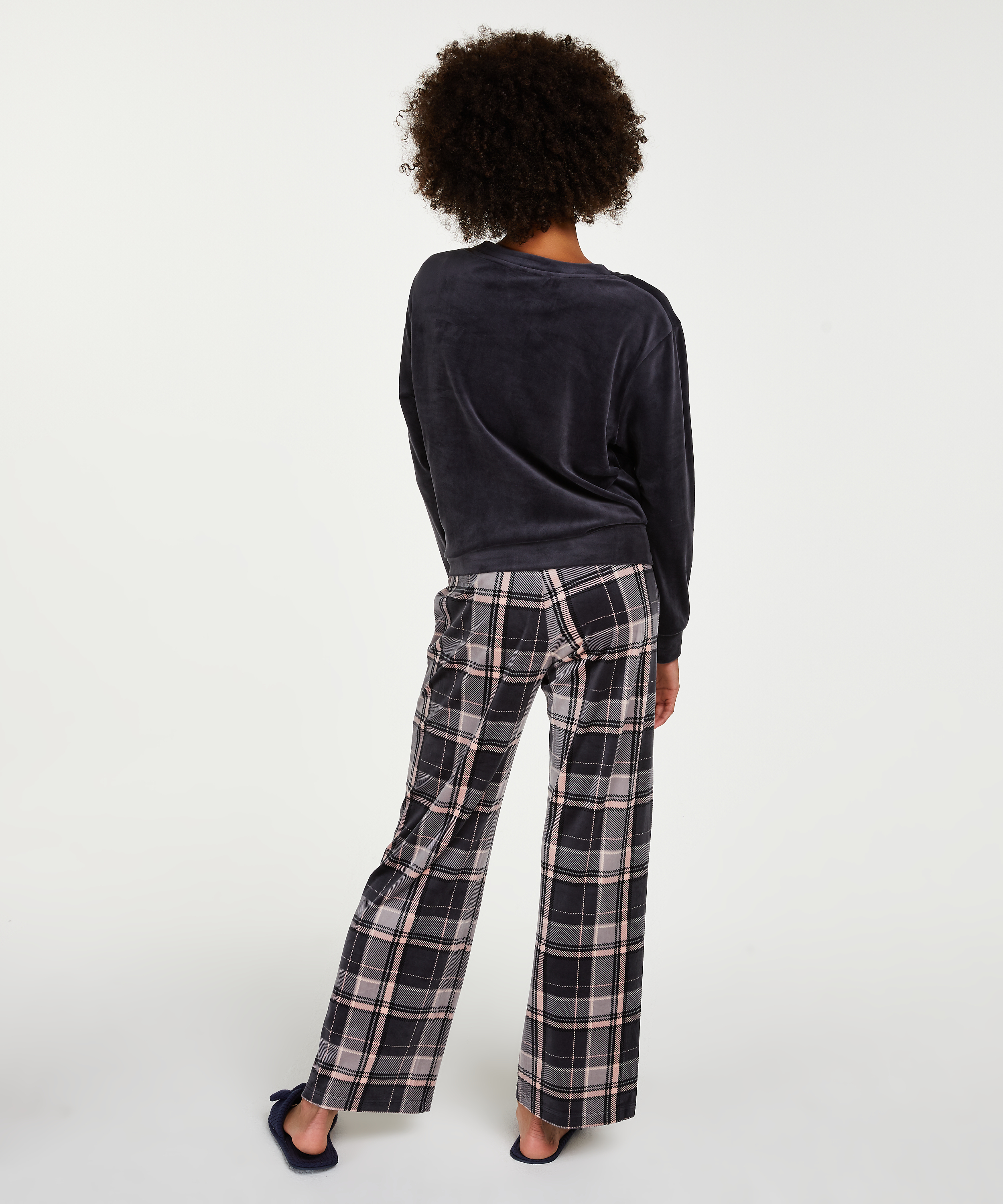 Velvet pyjama set, Grey, main