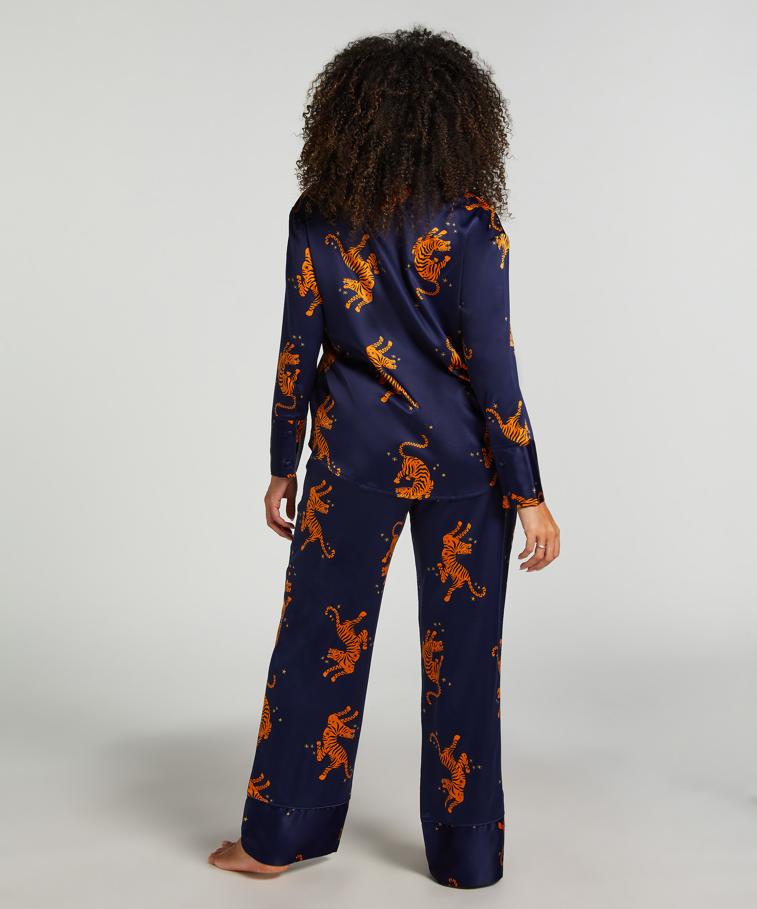 Satin Trousers, Blue, main