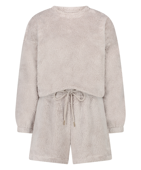 Fleece Pyjama Set, Grey