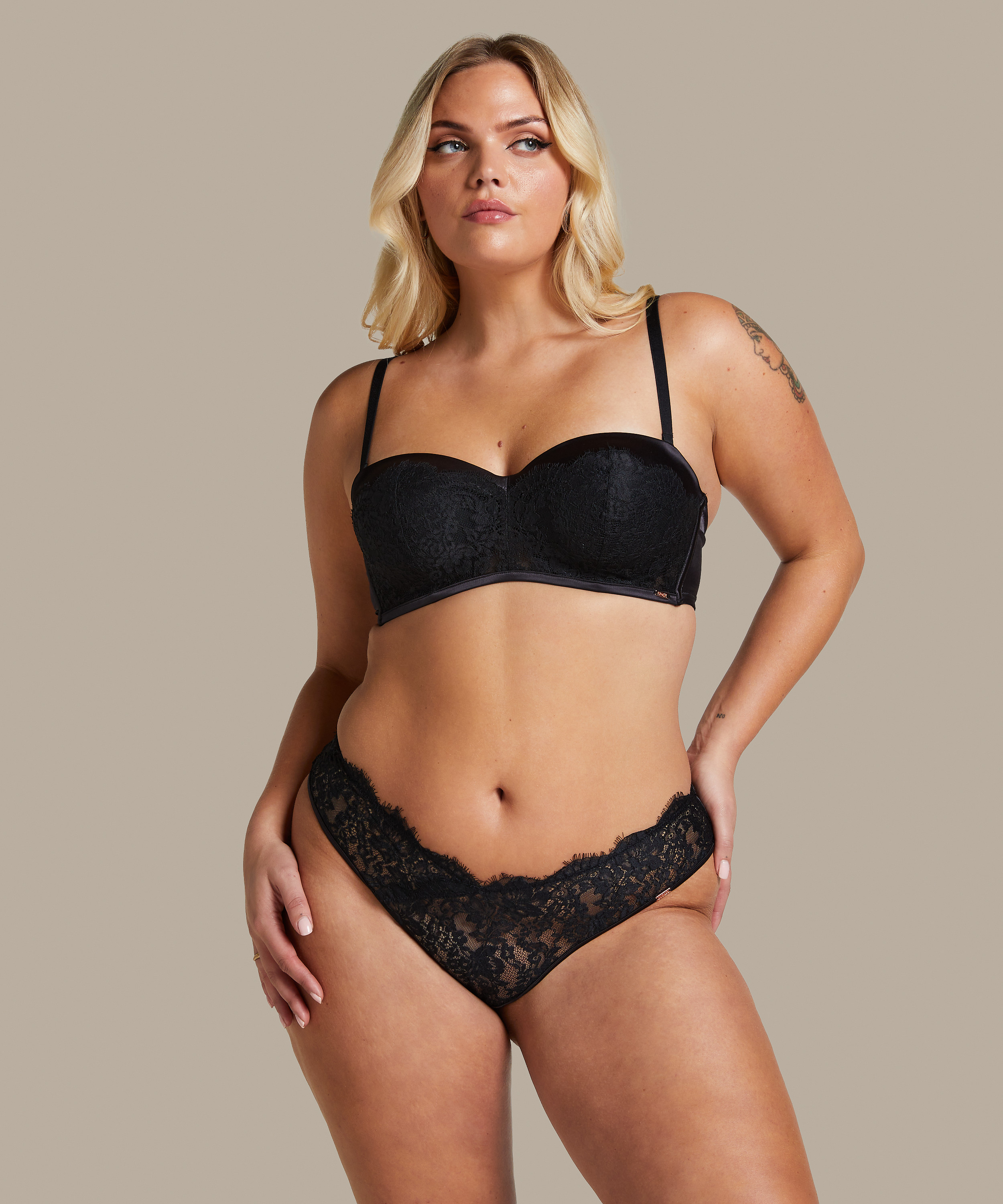 Chalice Padded Strapless Underwired Bra, Black, main