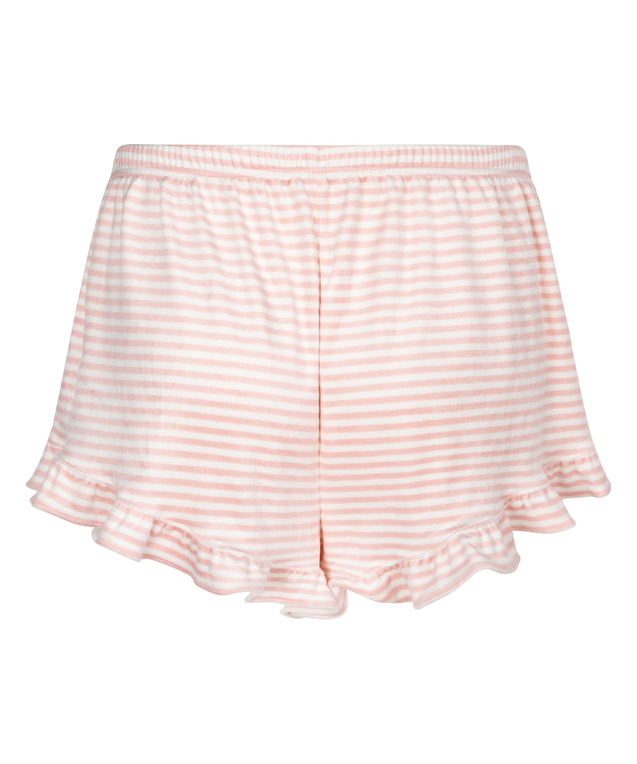 Velours Ruffle Shorts, Pink, main