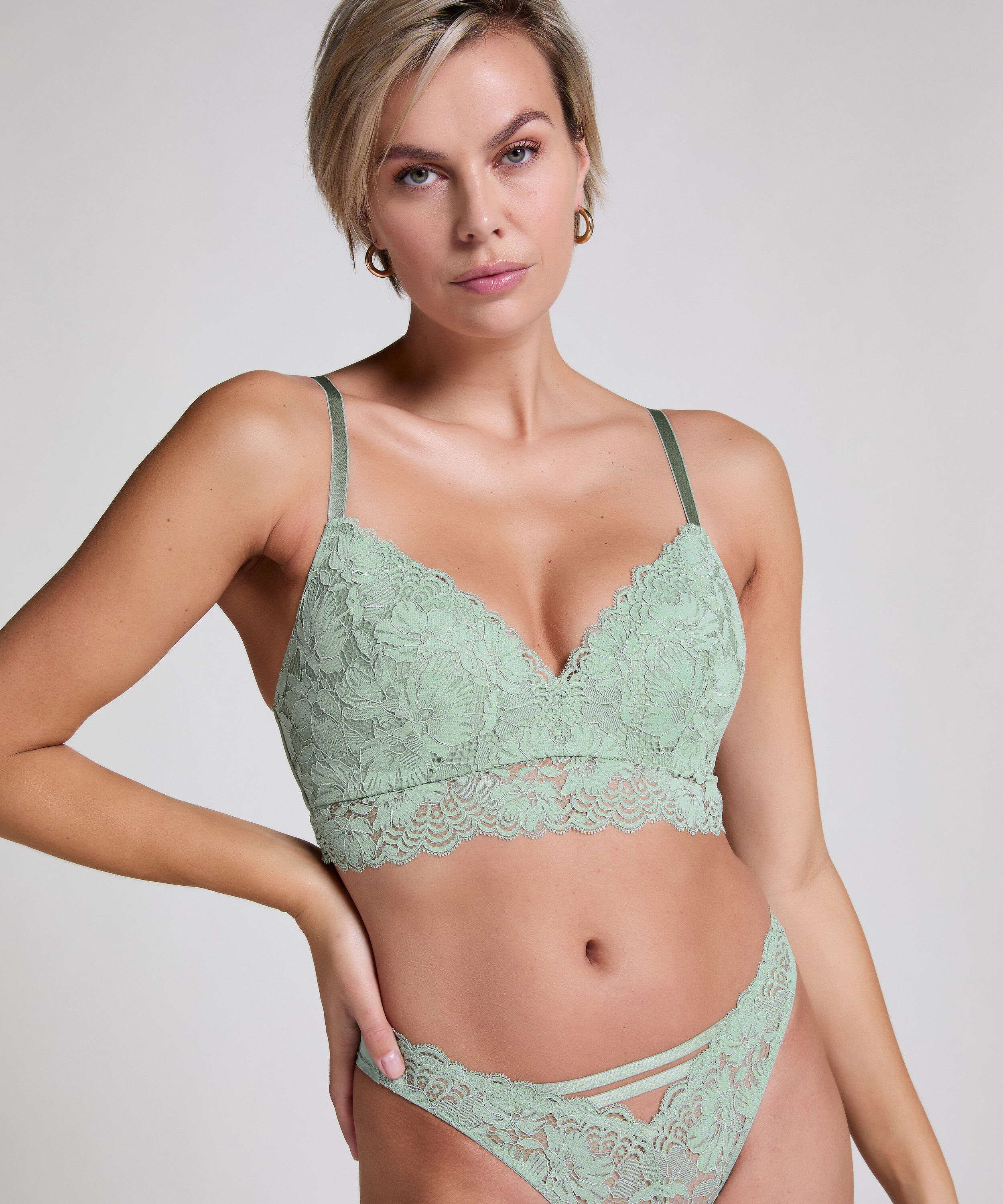 Andrea Padded Non-Wired Bra, Green