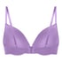 Plunge Padded Underwired Bra, Purple