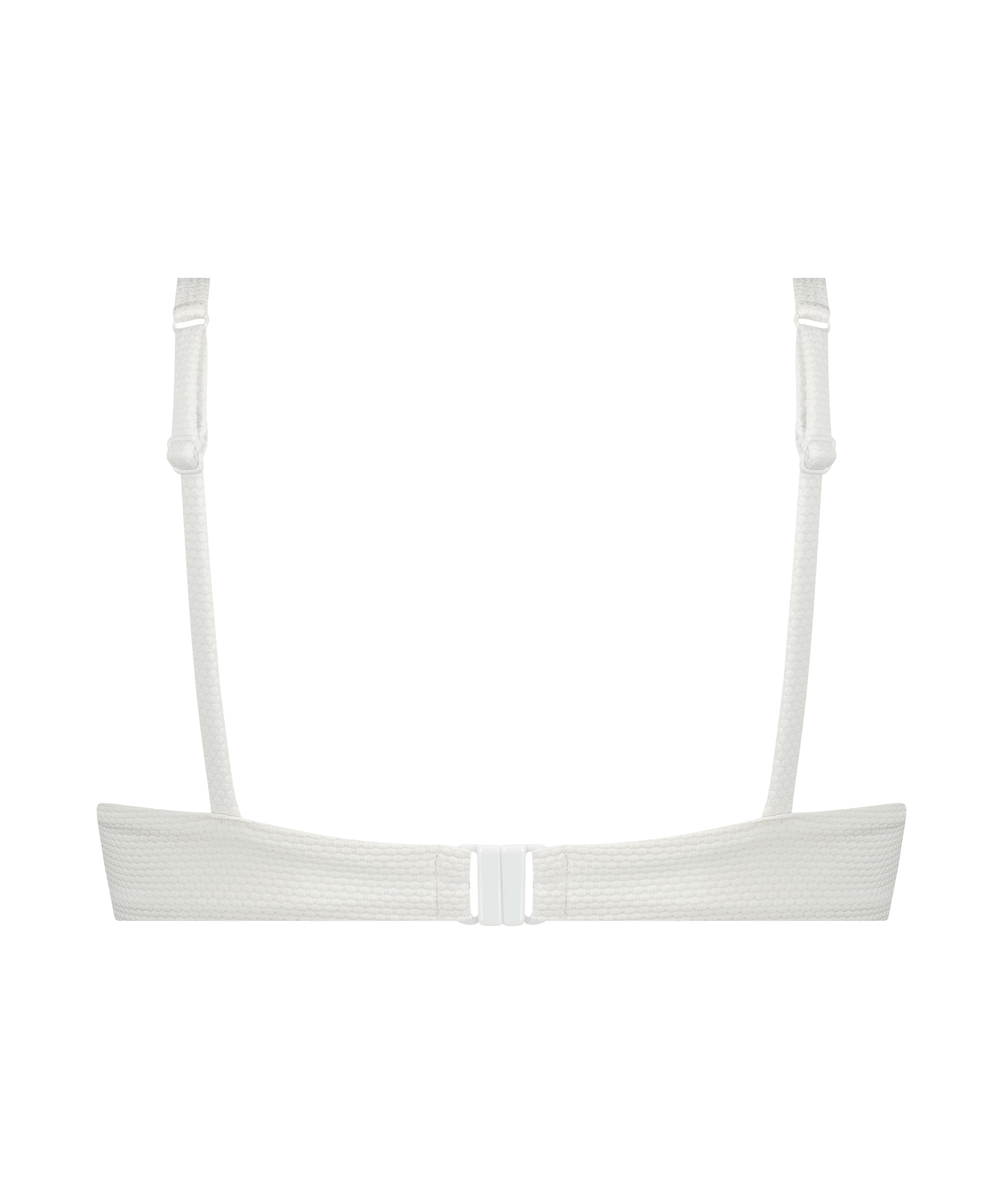 Scallop Non-Padded Underwired Bikini Top, White, main