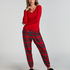 Long-Sleeved Pyjama Top, Red