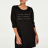 Round Neck Nightshirt, Black