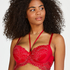 Coco Padded Longline Underwired Bra, Red