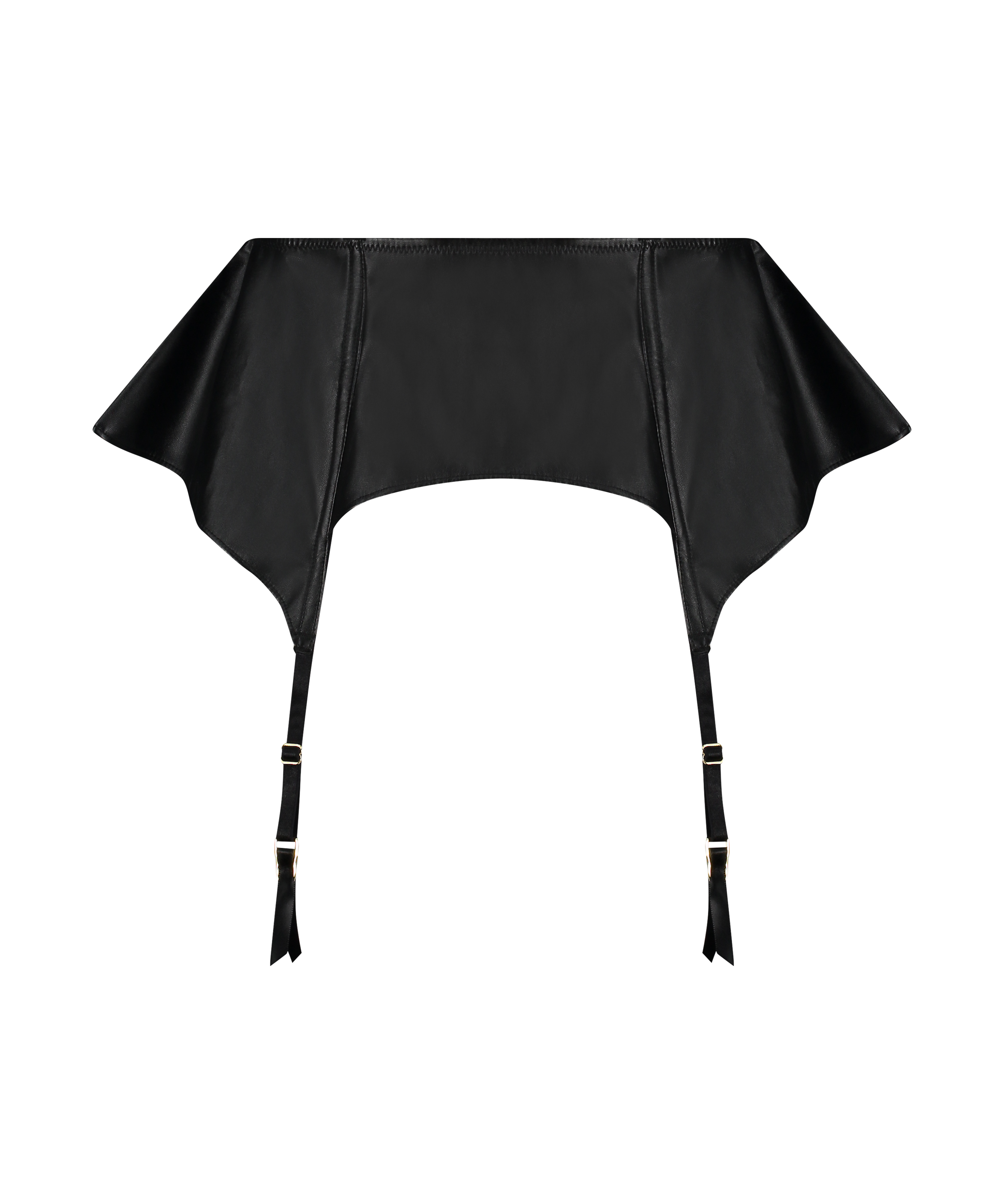 Private leather-look suspenders, Black, main