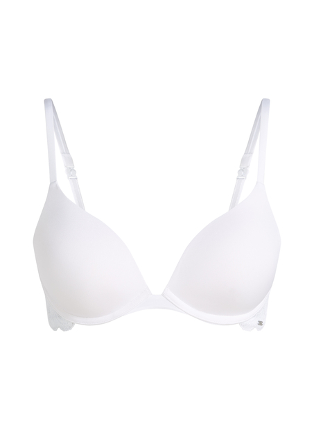 Angie Padded Underwired Push-Up Bra, White