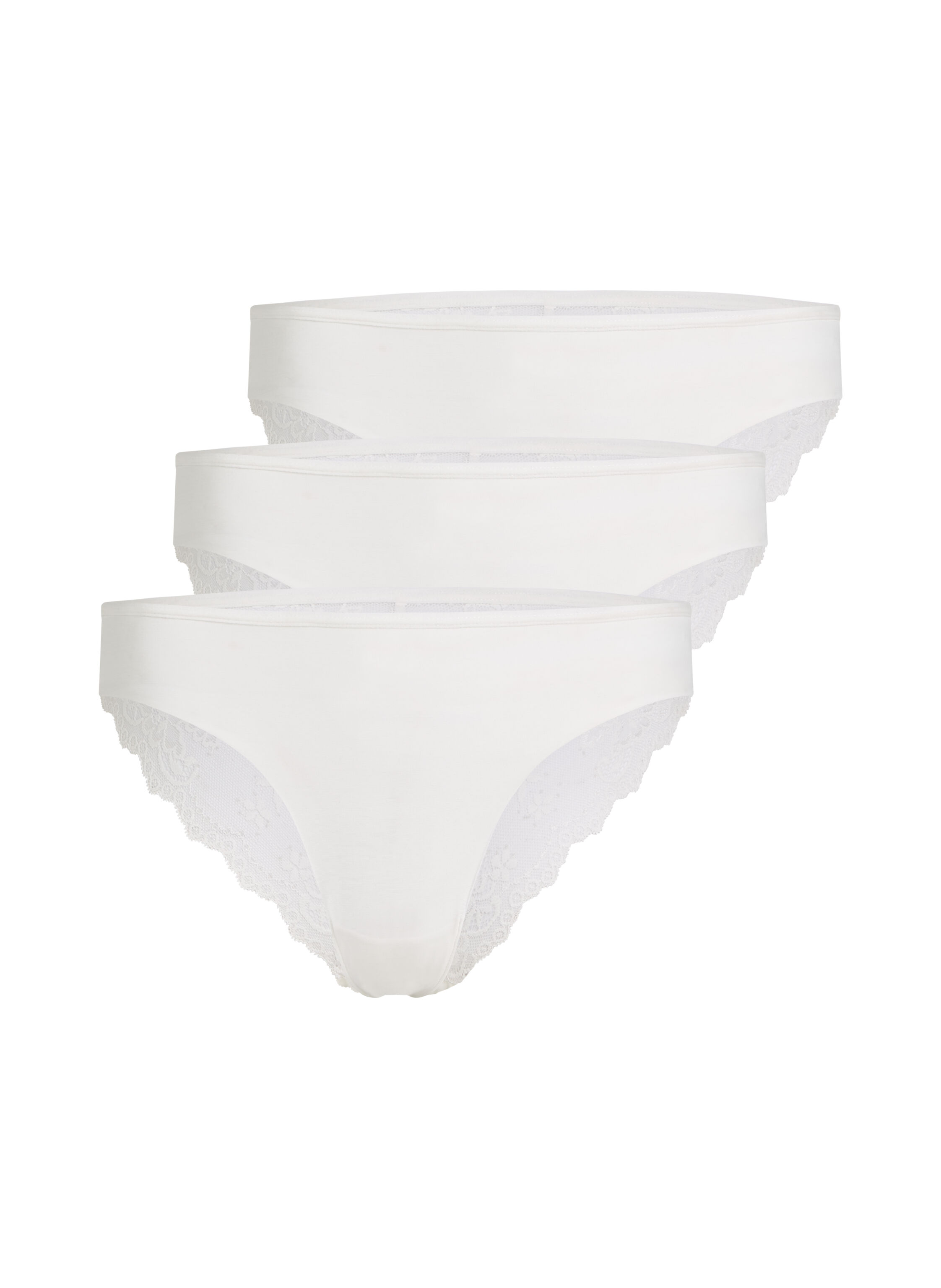 3-pack invisible Brazilian, White