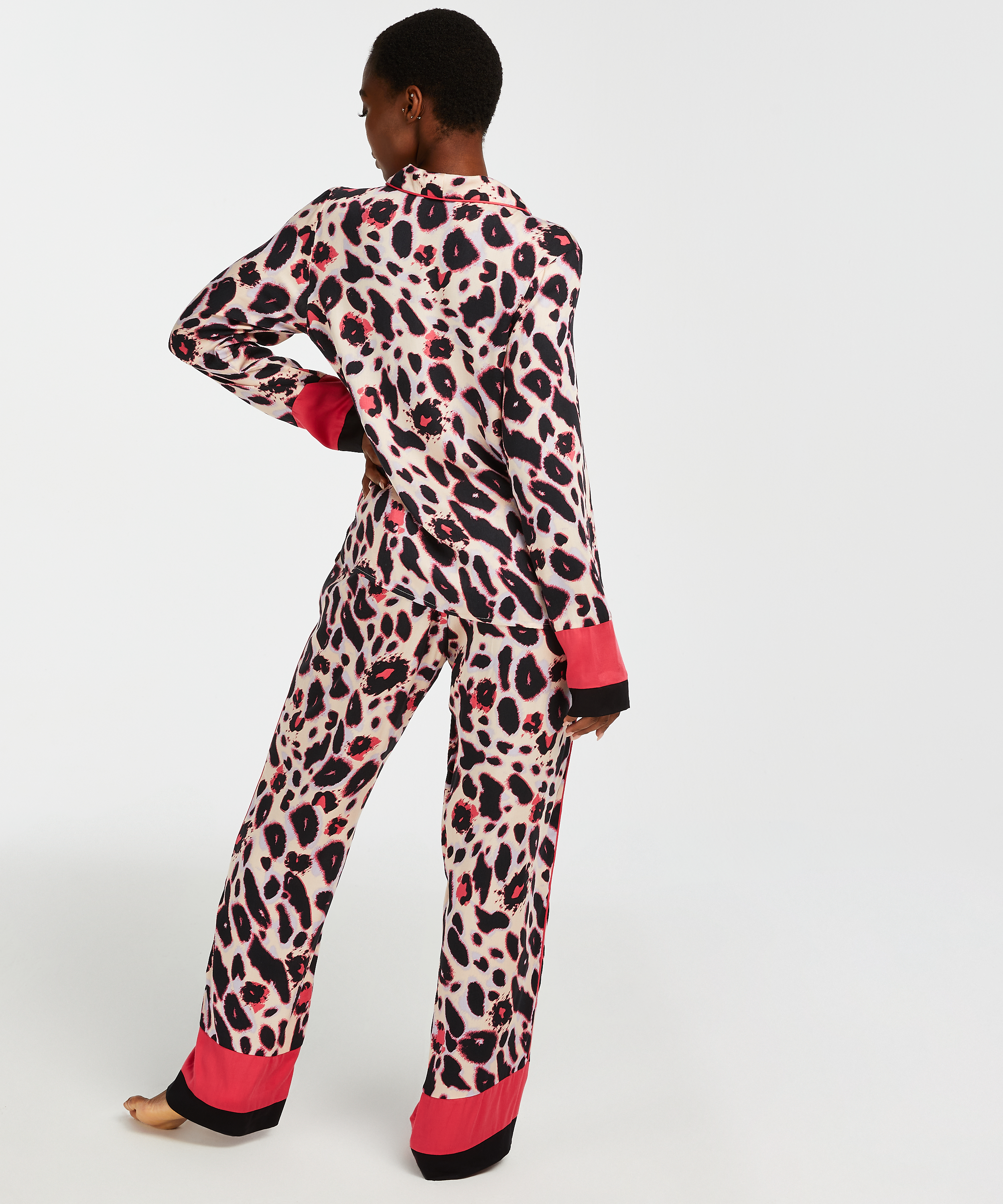 Duckie Long-sleeve Pyjama Jacket, Pink, main