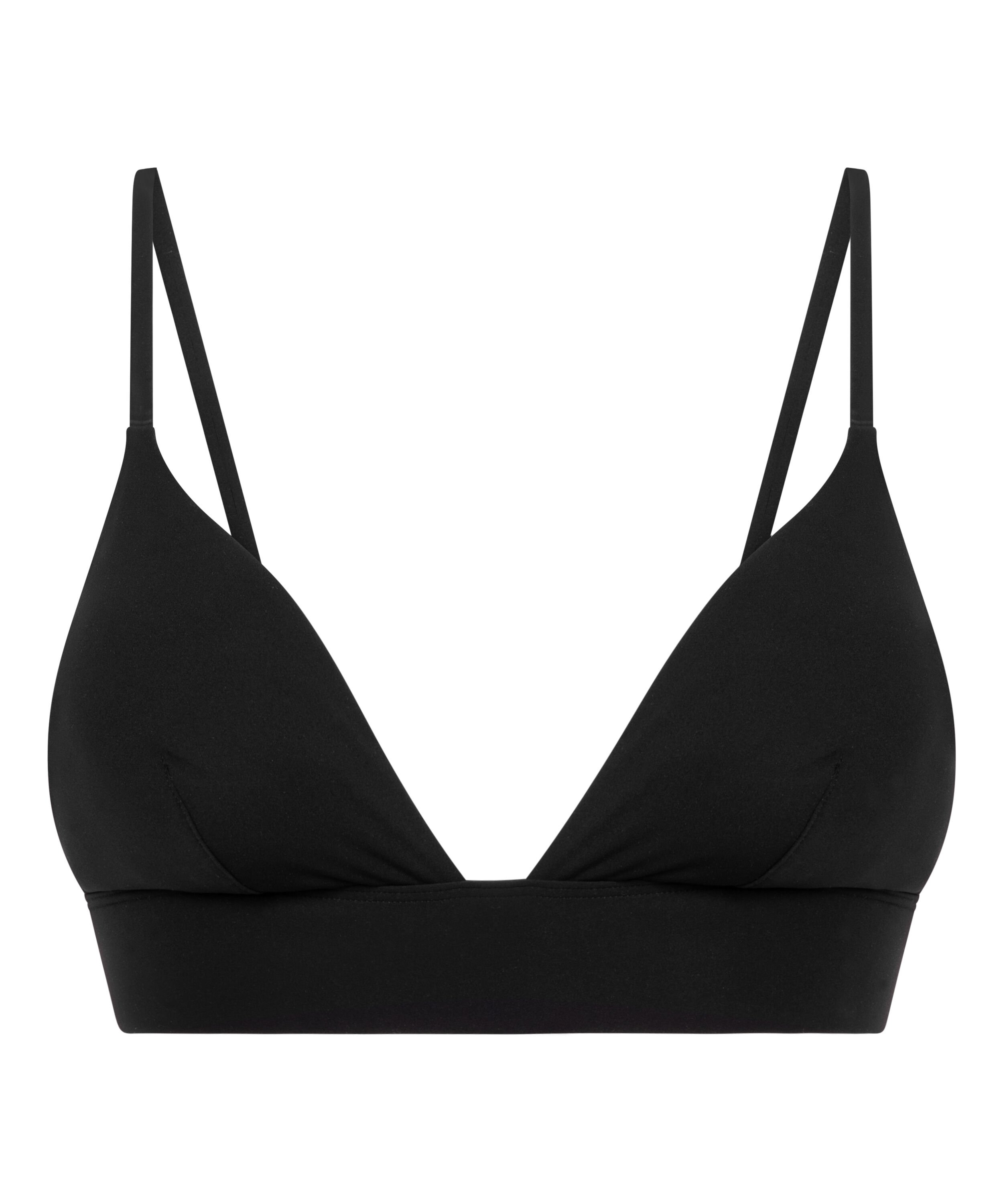 Smooth Triangle Bralette, Black