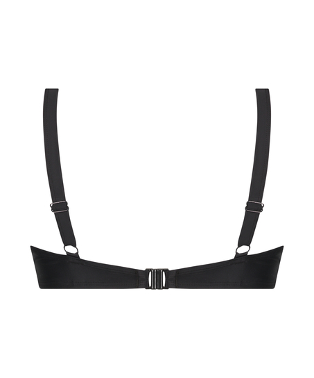 Luxe Non-Padded Underwired Bikini Top, Black