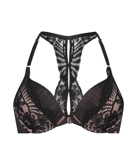 Antonia Padded Underwired Push-Up Bra, Black