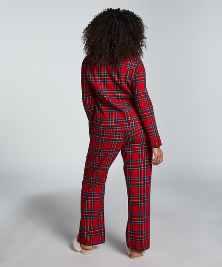Twill pyjama set, Red