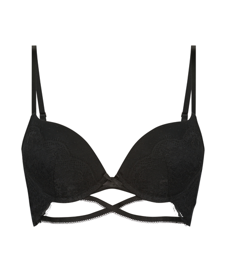 Jolie Padded Maximizer Underwired Bra, Black