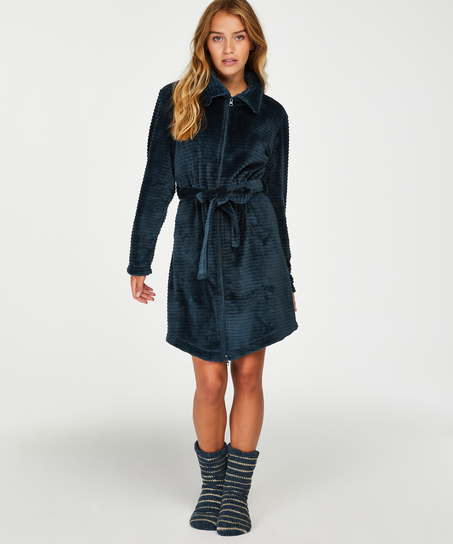 Lace-Up Slipper Socks, Blue