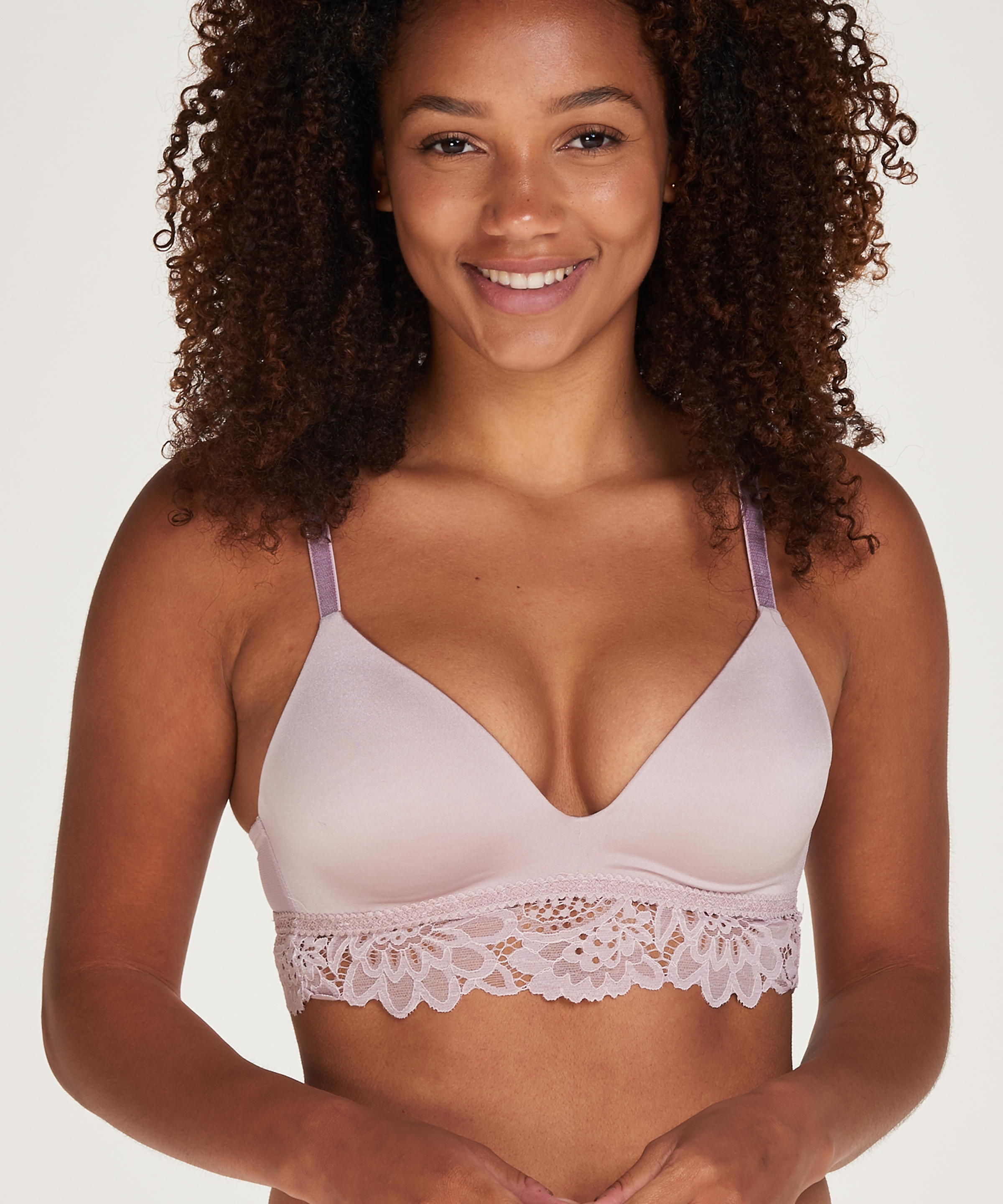 Evey Padded Non-Underwired push-up Bra, Purple, main