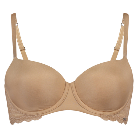 Angie Padded Underwired Bra, Beige