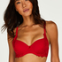 Diva padded underwired bra, Red
