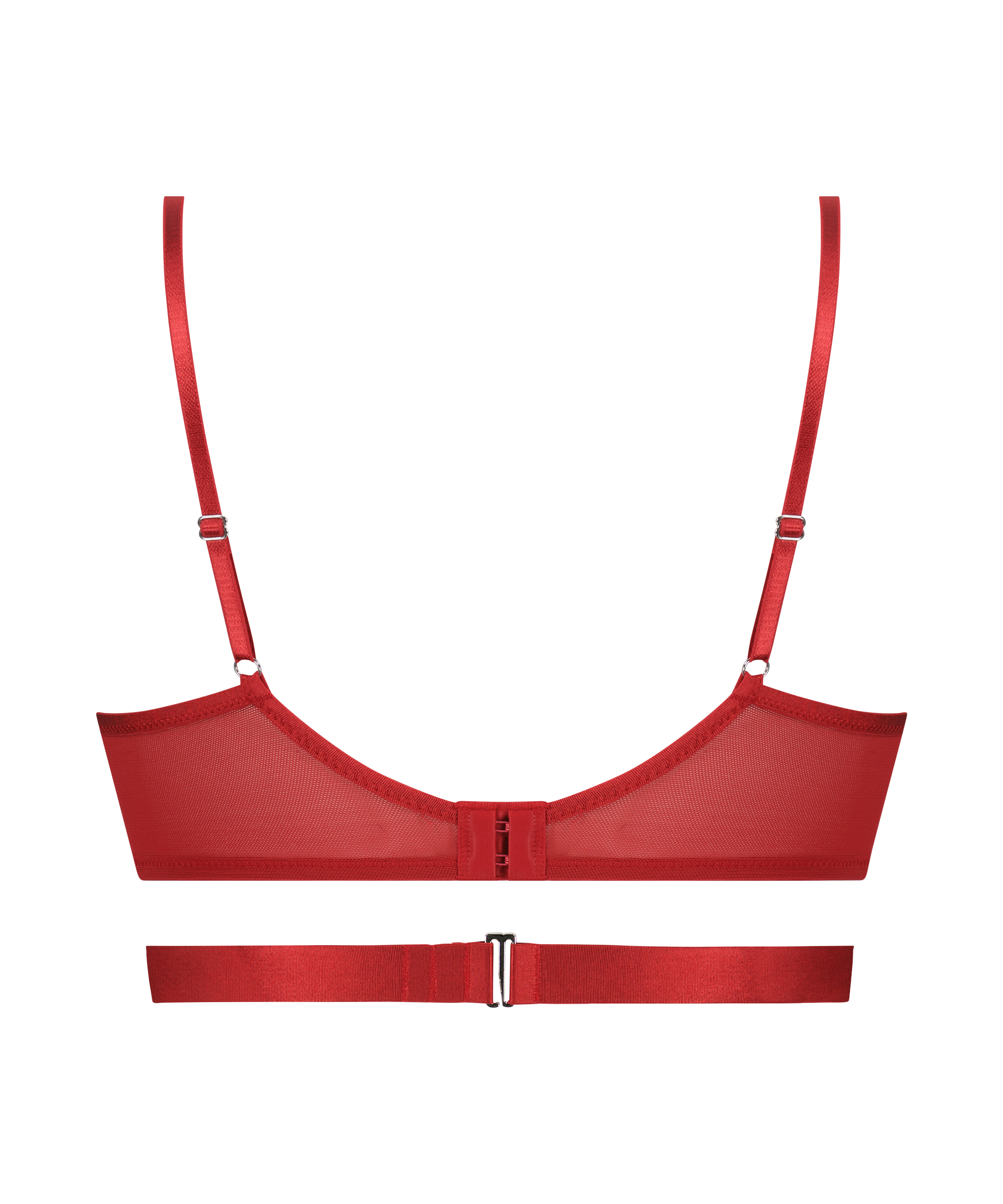 Violet Non-Padded Underwired Bra, Red, main