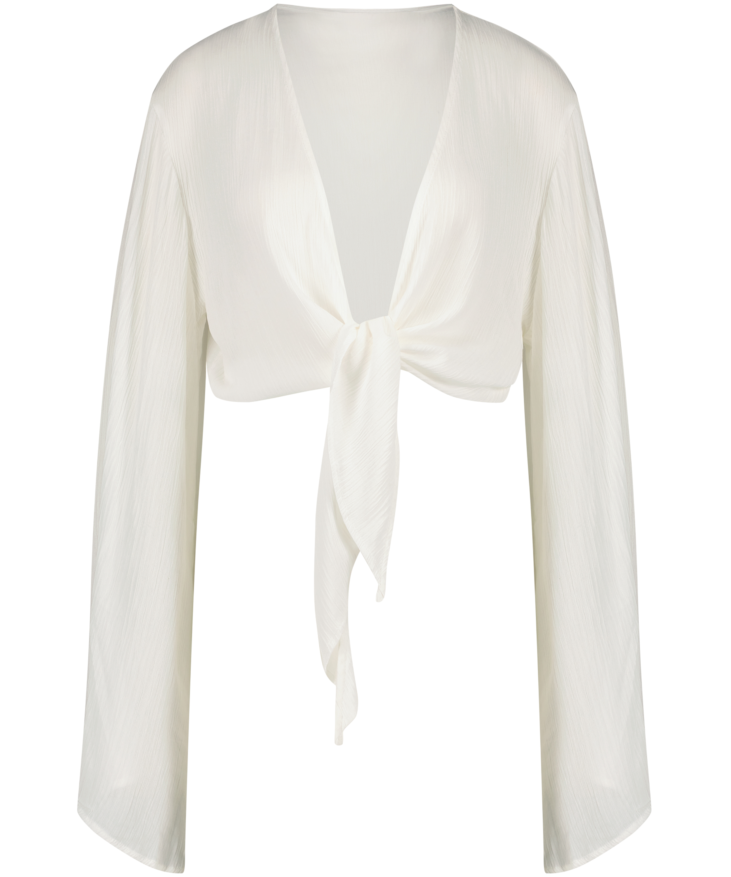 Knot Long Sleeve Top, White, main