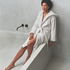Fleece Bathrobe, Beige