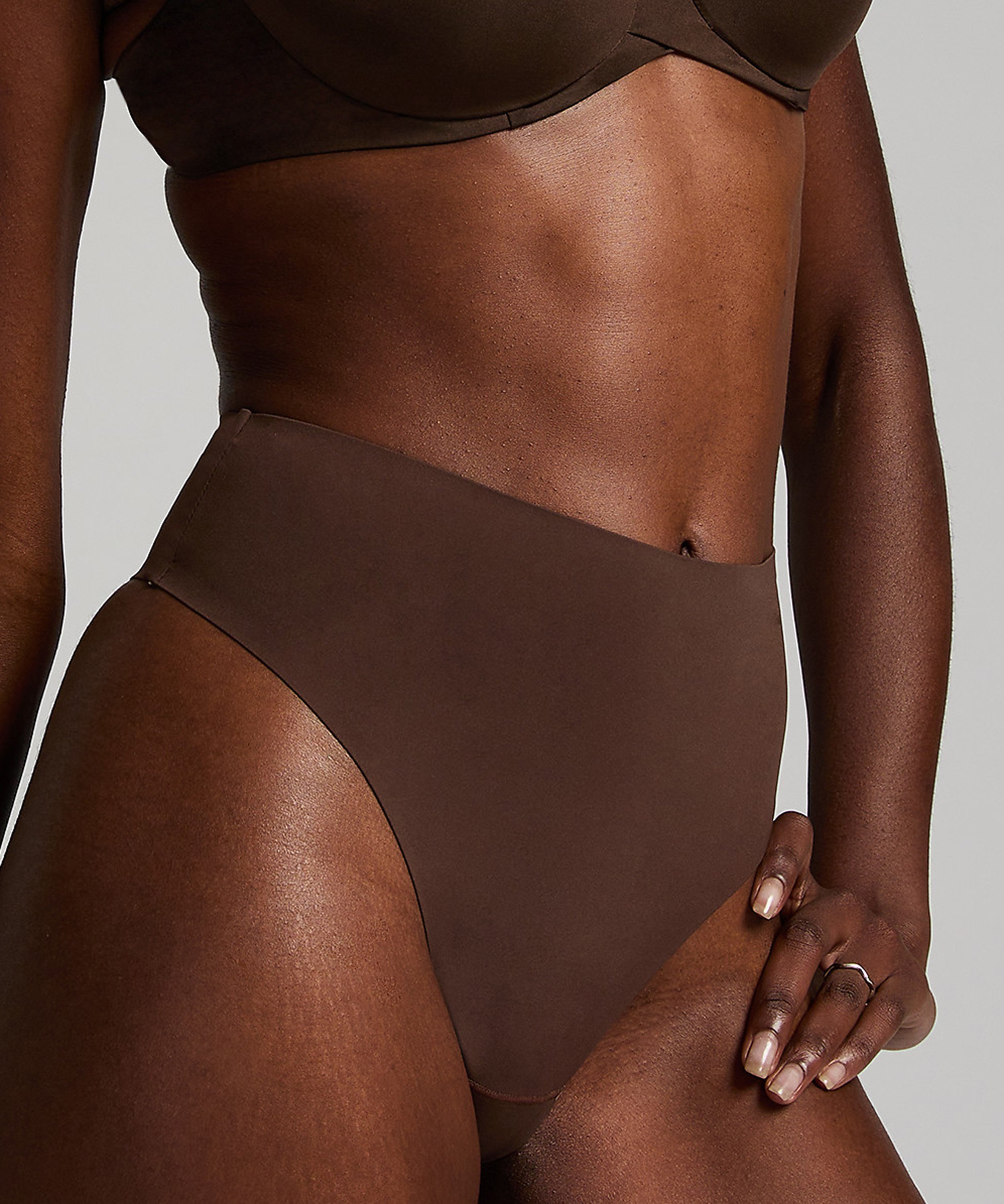 Smooth Thong, Brown, main