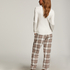 Flannel Pyjama Pants, Beige