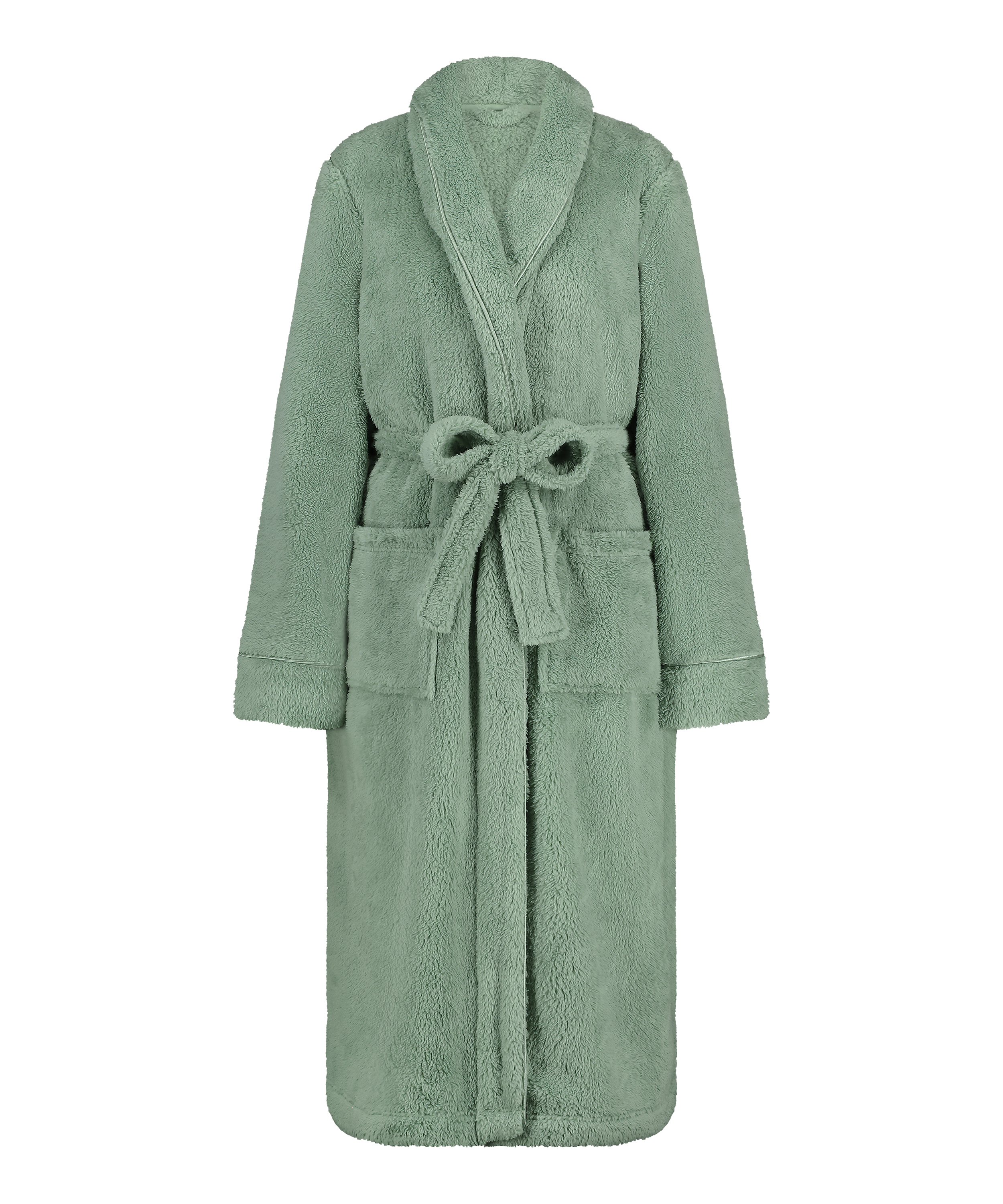 Fleece Bathrobe, Green, main