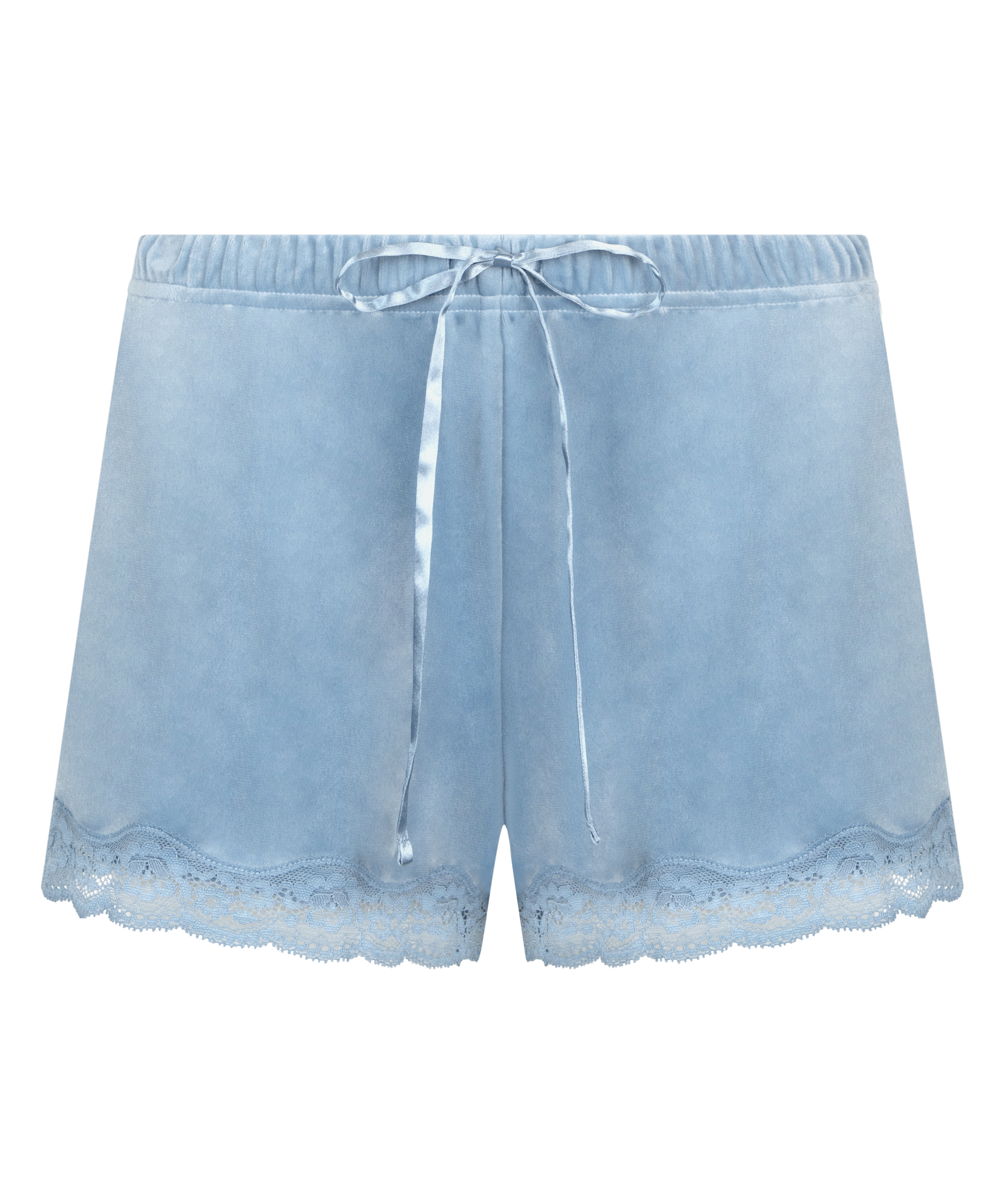 Velvet lace shorts, Blue, main