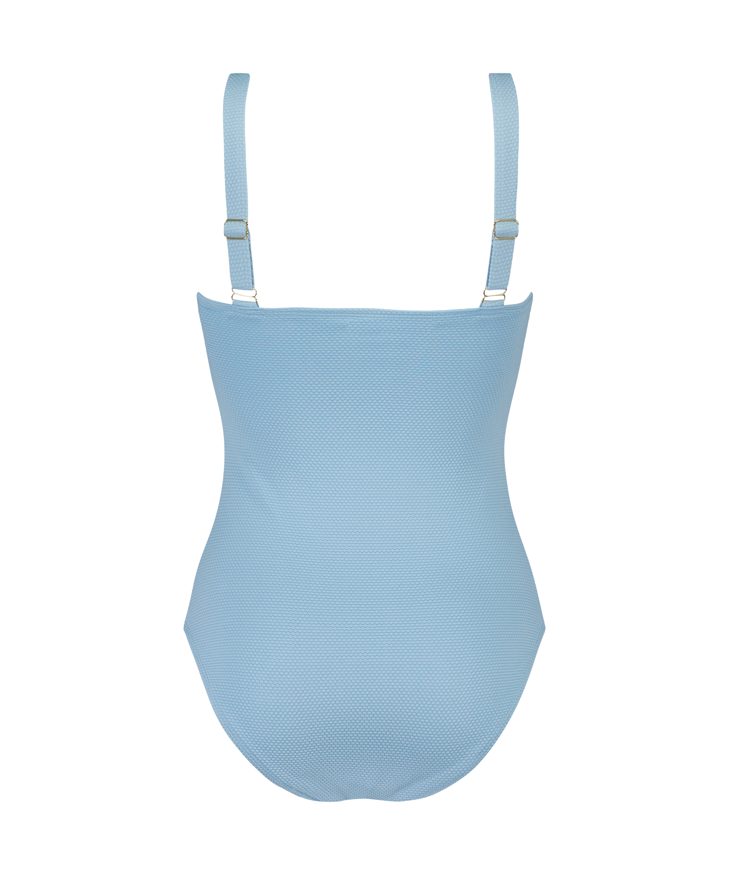 Shaping Scallop Swimsuit, Blue, main