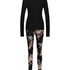 Dahlia Long-sleeved Pyjama Set, Black