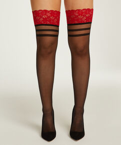 30 Denier Valentina stay-ups, Red