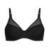 Mesh Padded underwired bra, Black